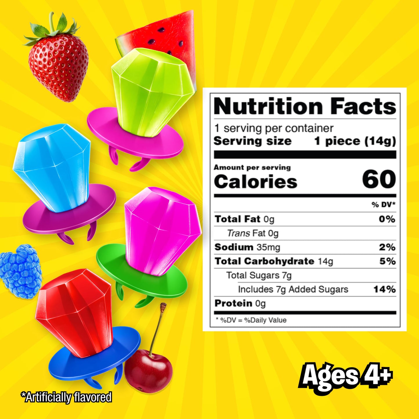 Ring Pop Lollipops - Bulk Candy Individually Wrapped Suckers Variety Party Pack- 20 Count w/Assorted Flavors - Hard Candy for Party Favors, Kids