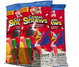 MIZO 2021 Kellogg's Cereal Straws Froot Loops Edible Breakfast Straw Alternatives for Milk, 90's Childhood Nostalgic Treat for Drinking and Eating