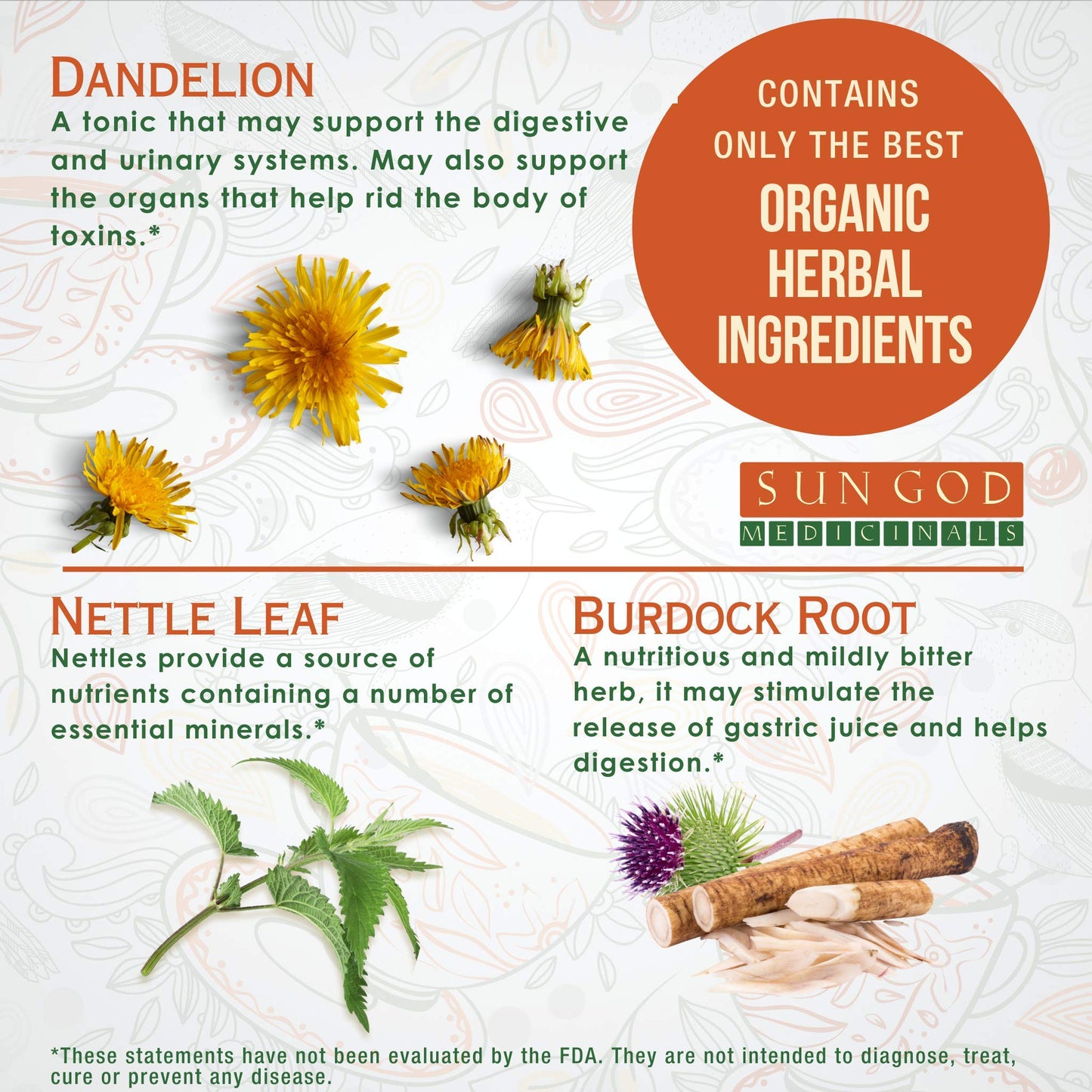 Sun God Medicinals Organic Panacea Herbal Tea - Detoxification Support - 2 oz Loose Leaf (20-24 servings)