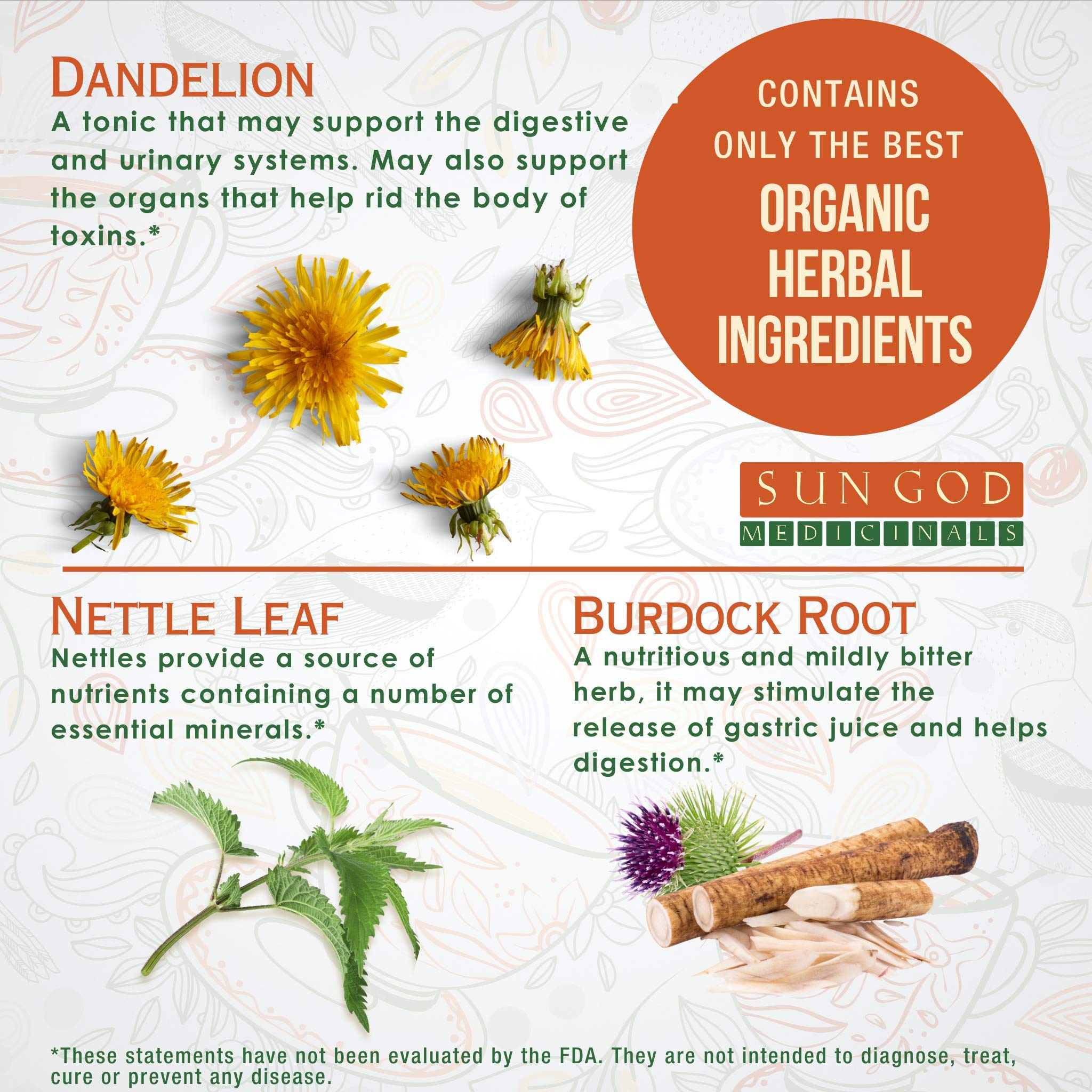 Sun God Medicinals Organic Panacea Herbal Tea - Detoxification Support - 2 oz Loose Leaf (20-24 servings)