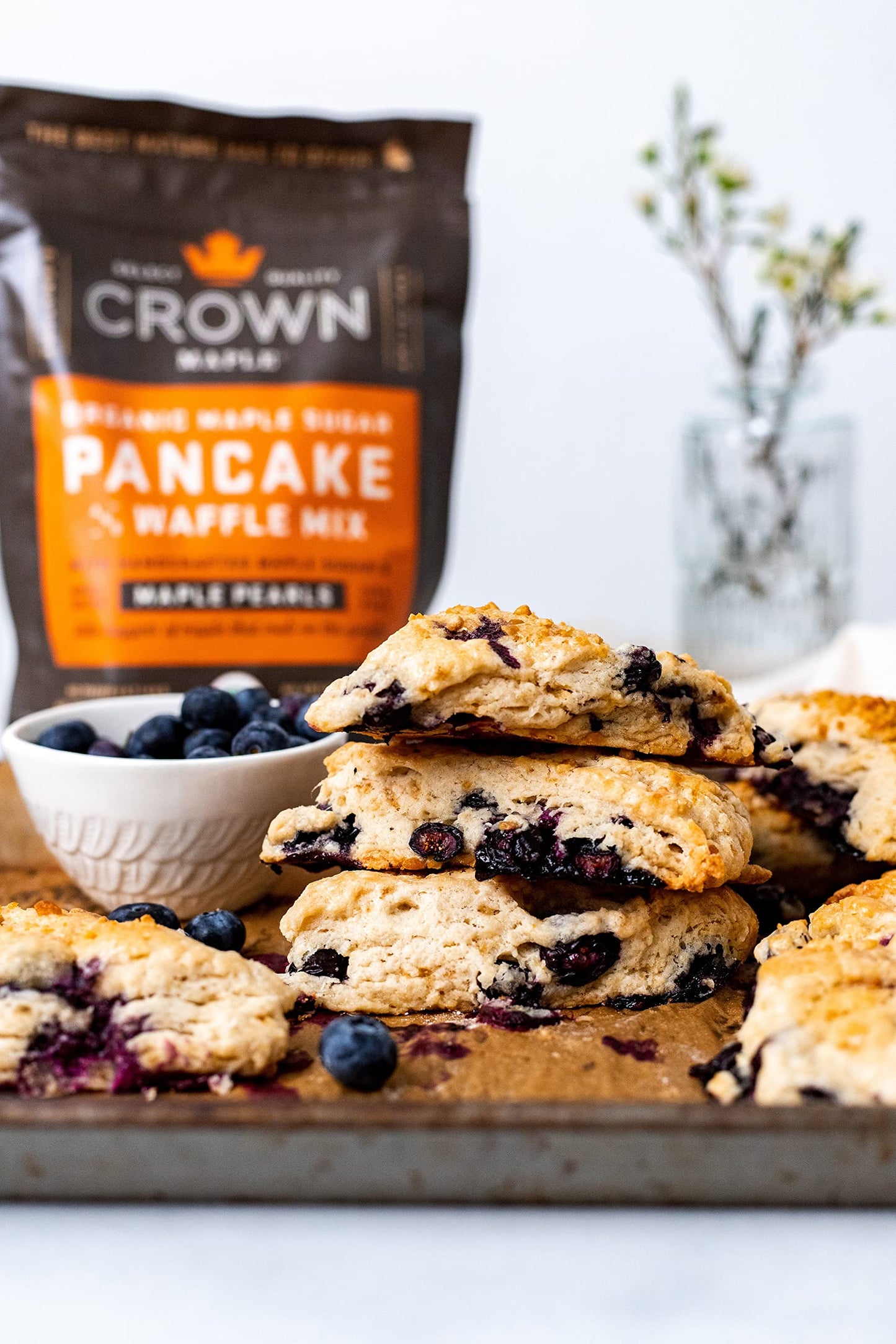 Crown Maple Certified Organic Pancake and Waffle Mix, Made with Handcrafted Sugar and Small-Batch Pearls, 16 Fl Oz (Pack of 1)