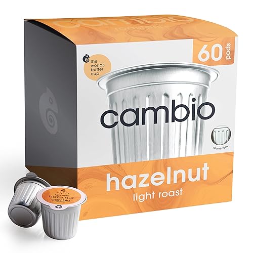 Cambio Roasters Hazelnut Light Roast Organic Coffee Pods - The Only Organic Recyclable Aluminum Coffee Pods, Small Batch Roasted, Keurig® Compatible