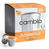 Cambio Roasters Hazelnut Light Roast Organic Coffee Pods - The Only Organic Recyclable Aluminum Coffee Pods, Small Batch Roasted, Keurig® Compatible