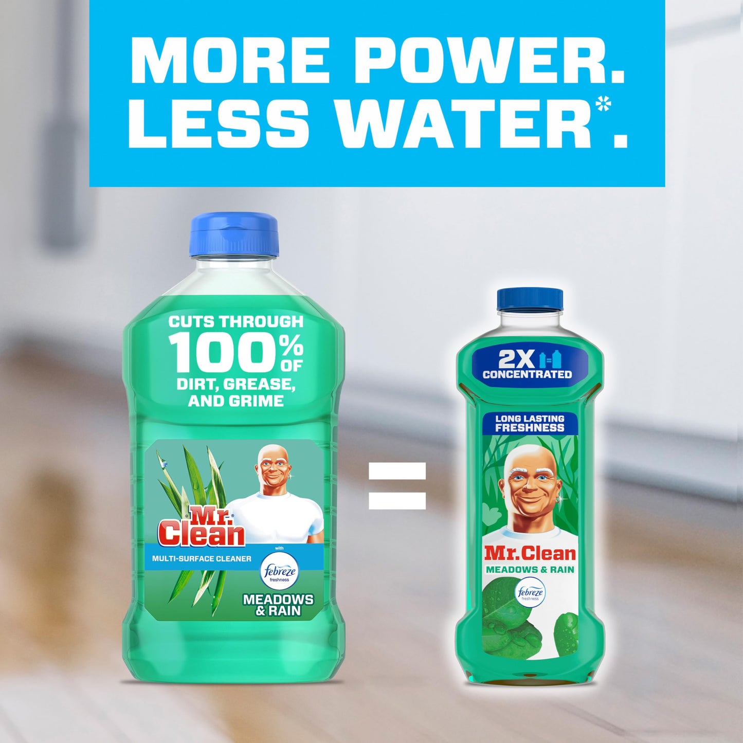 Mr. Clean All Purpose Cleaner, Floor Cleaner for Mopping Home, Bathroom, & Kitchen, Cleaning Liquid for Mop & Bucket, Cleaning Supplies, Multi-Surface