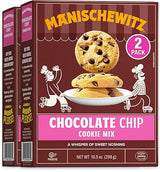 Manischewitz Chocolate Chip Cookie Mix, 10.5 oz (2 Pack) | Kosher for Passover| Dairy-Free Baking Mix | Nut Free | Easy Homemade Cookies