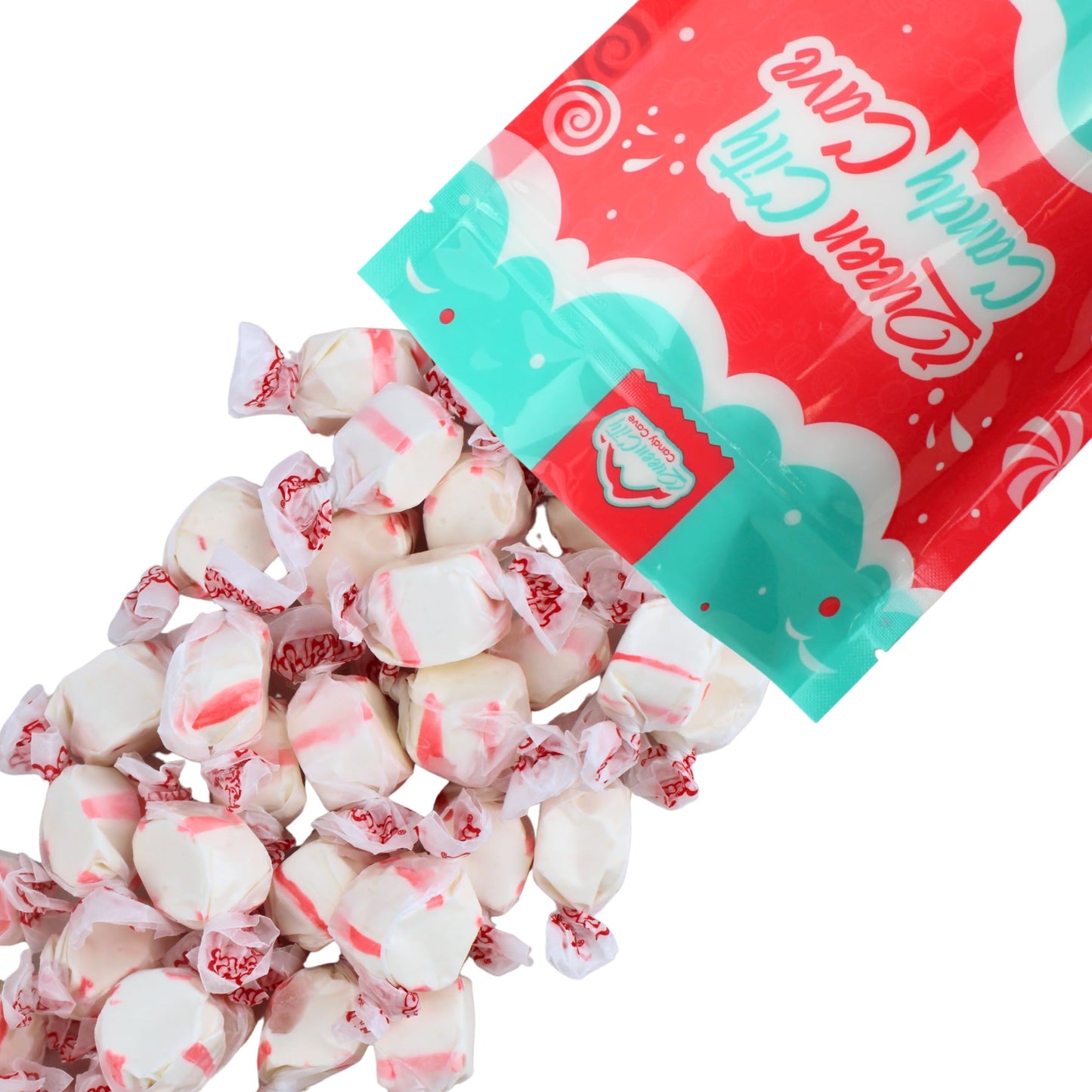 Peppermint Flavored Salt Water Taffy Individually Wrapped- Old Fashioned Saltwater Taffy Bulk (1 Pound)