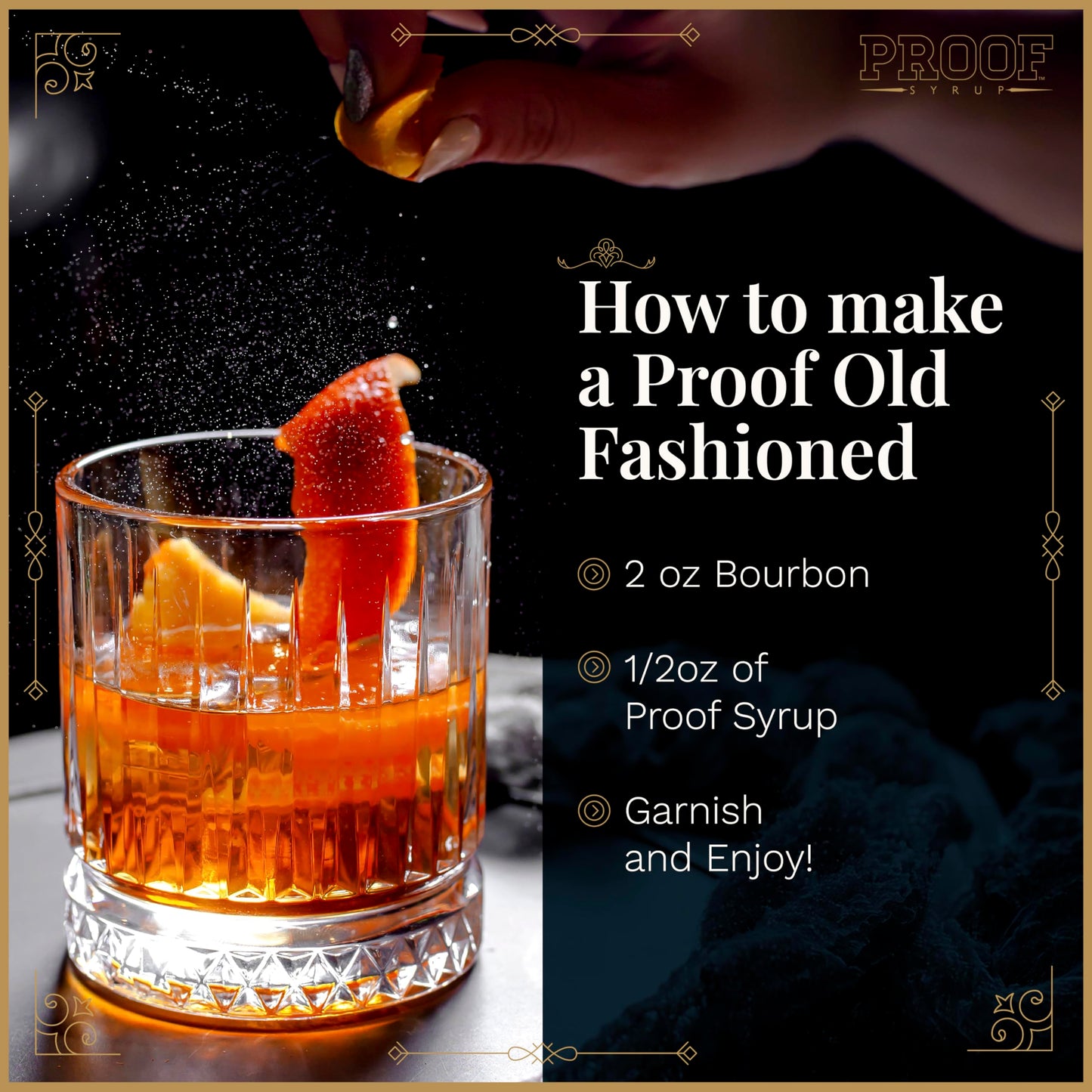 Proof Syrup - Old Fashioned Cocktail Mix - Made with Real Bitters & Cane Sugar - Variety Pack - Fast, Easy, Delicious, Handcrafted Cocktail Syrup - 5