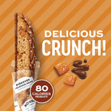 Nonni's Bakery Salted Caramel Biscotti Cookies, Individually Wrapped Coffee and Tea Biscuit Snack, 21 oz, 25 Count