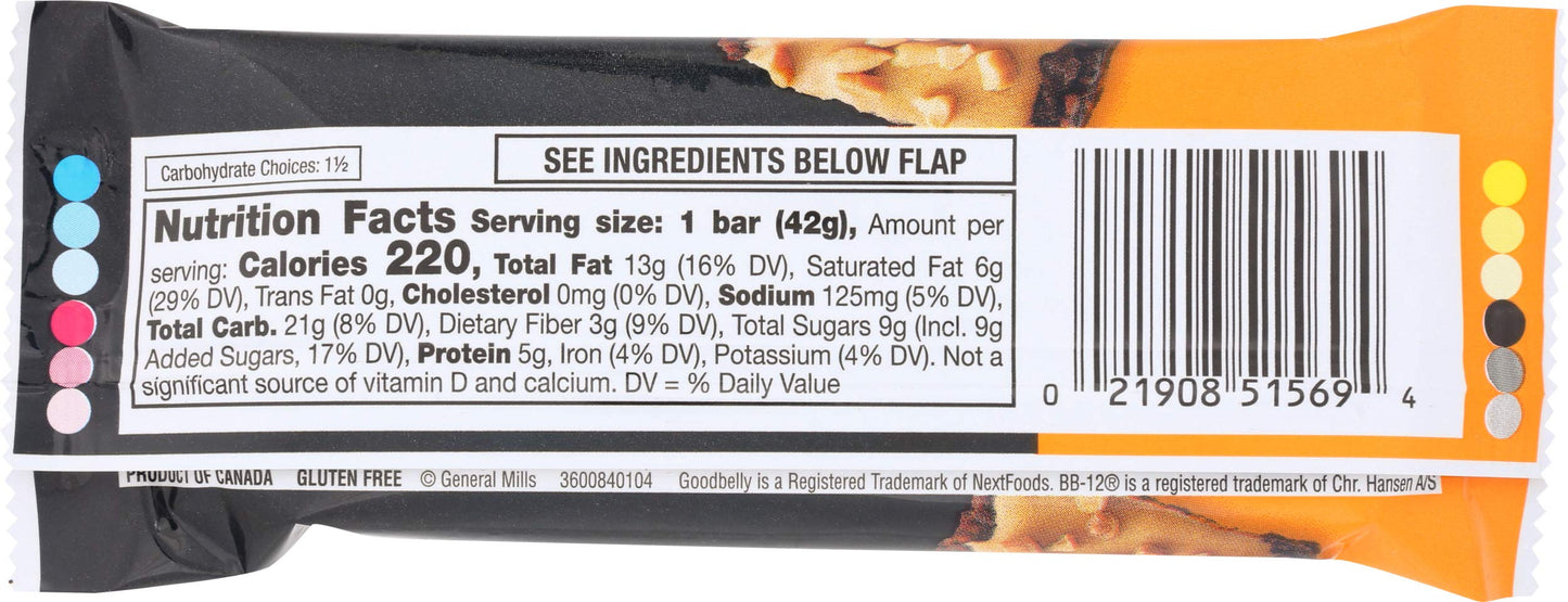 Goodbelly Probiotic Bar, Cocoa Peanut Butter, 1.49 Ounce