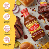 Johnny Harris Hickory Smoked Bar-B-Cue Sauce, Authentic Hickory Smoke BBQ Sauce, Hickory Grilling, Smoked Pork Barbecue Condiment, Gluten-Free