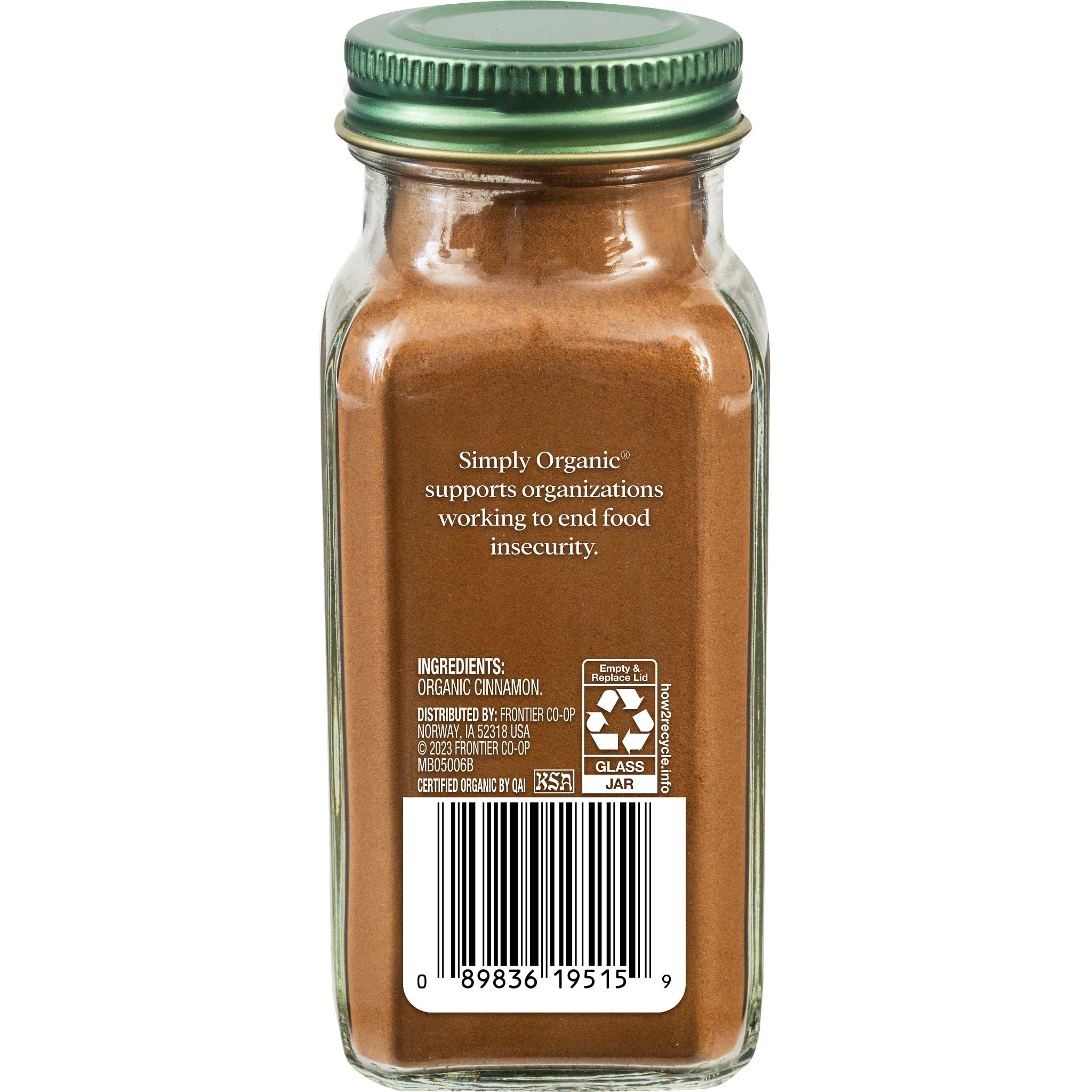 Simply Organic Ceylon Ground Cinnamon, 2.08 Ounce, Non-GMO Organic Cinnamon Powder