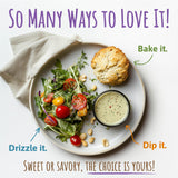 Sunshine Nut Company Gourmet Natural Cashew Butter, Handful of Herbs, 1 Pack, Vegan Spread with Hand-Roasted Mozambique Cashews, No Added Sugar, 13.6
