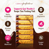 ChocoPerfection Dark Almond Sugar Free Chocolate Bars - Vegan Gift Box European Style Dark Chocolate Almonds, Keto Friendly Gluten Free Snacks