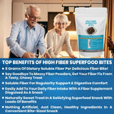 High Fiber Superfood Bites Sample Pack, 5g Clean Fiber Snack for Adults, Peanut, Cocoa & Date Flavors, No Added Sugar, Vegan High Fiber Snack