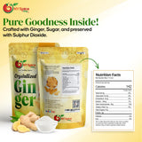 NY SPICE SHOP Candied Ginger Slices - (16 Oz.) 1 Pound Crystallized Ginger Slices - Ginger Hard Candy - Candied Ginger Pieces - Crystallized Ginger