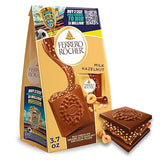 Ferrero Rocher Premium Milk Hazelnut chocolate squares, Individually Wrapped Chocolates, Great for Sharing or Gifting, 3.7 oz