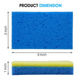 S.M. Arnold Scrub Away™ Plus Sponges, 4-Pack - 3" x 5" Non-Abrasive Dual-Sided Cleaning Tool for Car Detailing, Home & Office, Safe on Leather