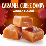 Caramel Cubes Candy | 2-Pound Bag | Individually Wrapped | Vanilla Caramel Squares | Old Fashioned Candy