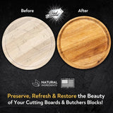 Cutting Board Oil & Griddle Seasoning Bundle - Food-Grade Coconut Oil & Wax for Wood & Butcher Blocks. Conditioner for Cast Iron, Skillets, Griddles