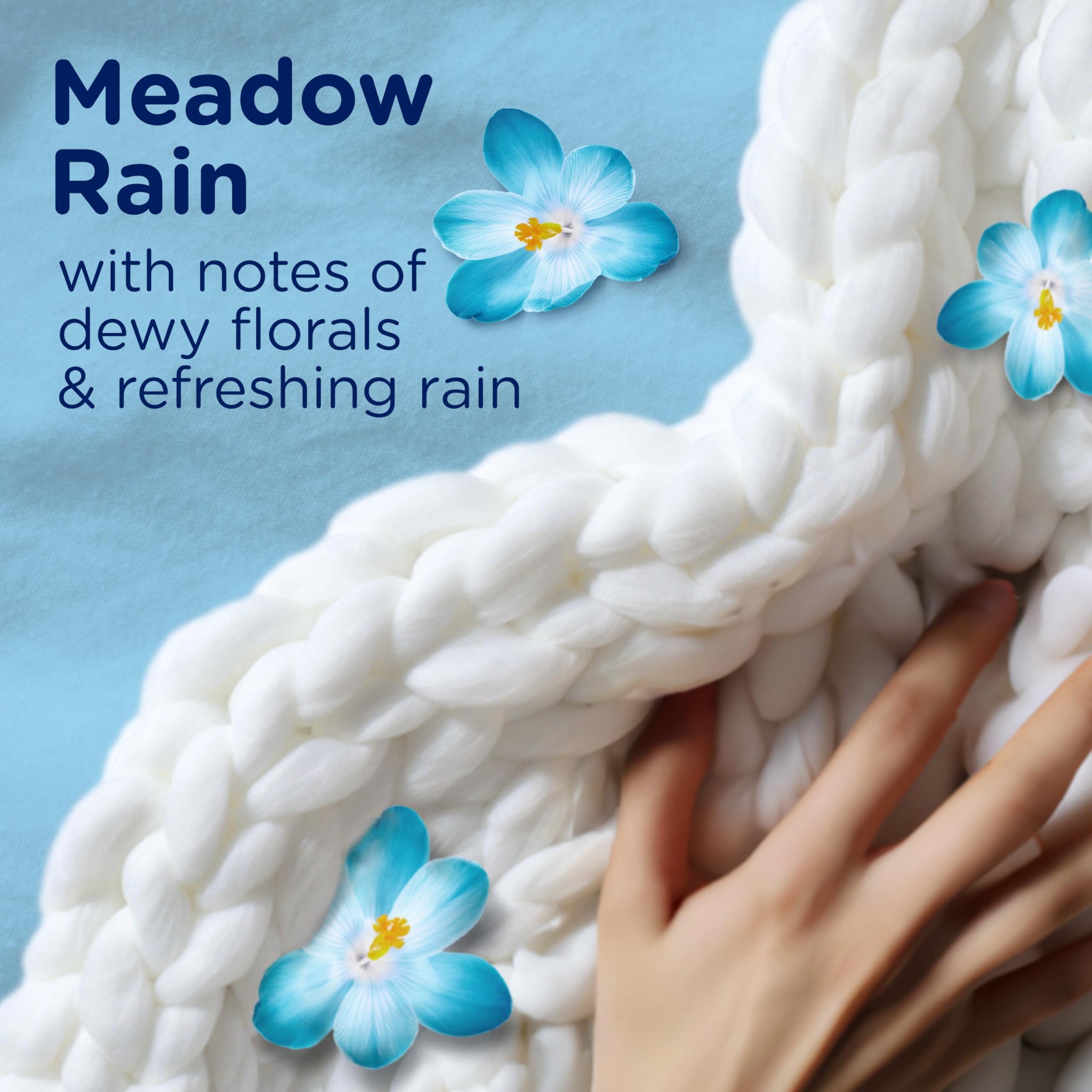 Downy Blends In Wash Laundry Scent Booster Beads, Meadow Rain Scent, 24.5 OZ, Fabric Softener Beads And Freshness