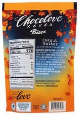 Chocolove Peanut Butter In Dark Chocolate Bites, 55% Cacao | Non GMO, Rainforest Alliance Certified Cacao, Certified Kosher | 7.05 oz Per Pack