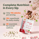 310 Nutrition All-in-One Meal Replacement Shake - Plant-Based Protein Powder with Triplex Proteins, Probiotics, Digestive Enzymes & Superfoods