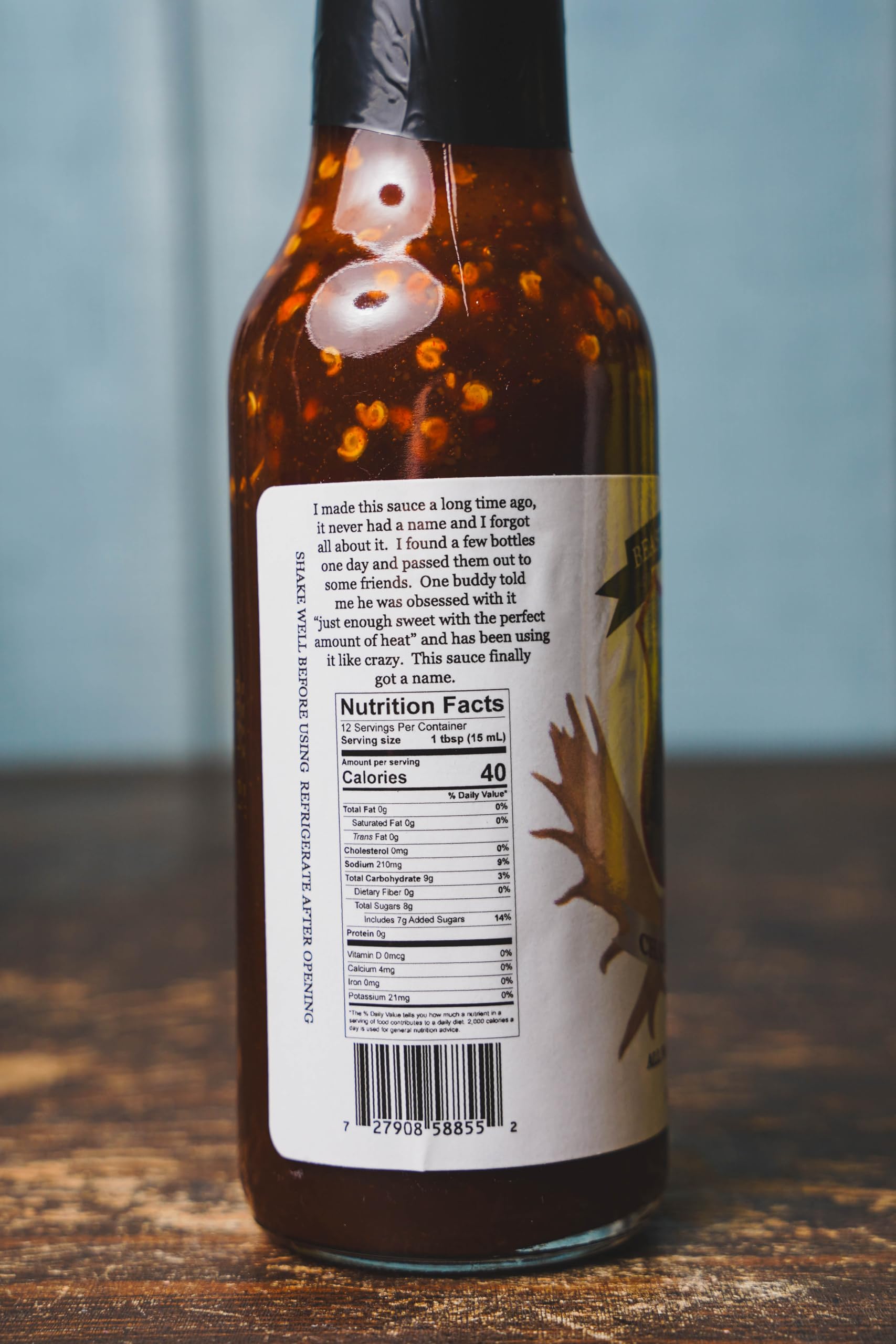 Beast Feast Maine Chad's Obsession Hot Sauce, Organic Blue Agave, 6 FL. OZ., Habanero & Chipotle Blend, Not Too Sweet with Just Right Heat