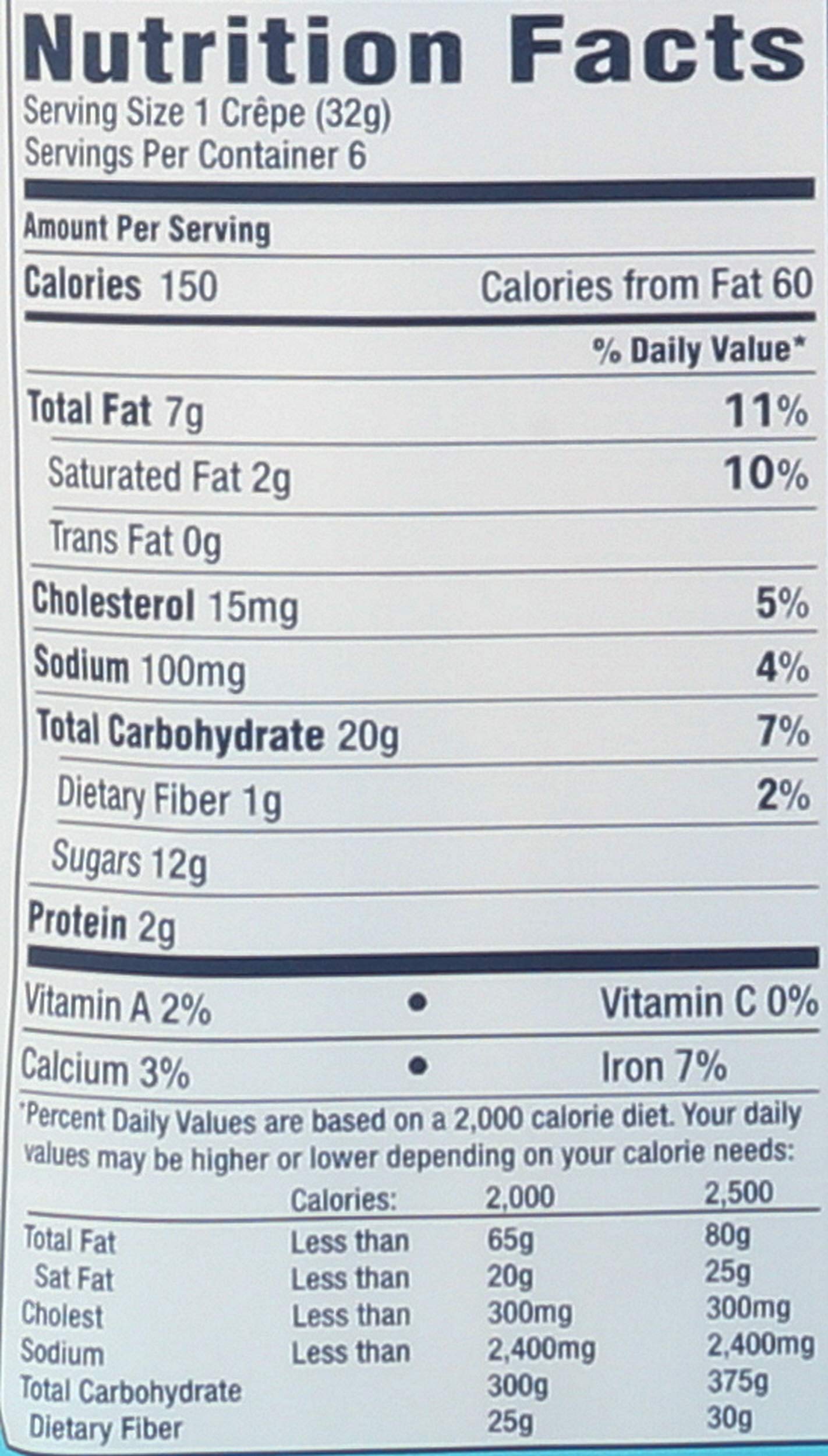 Bakerly, Crepe Chocolate Filled, 1.13 Ounce, 6 Pack