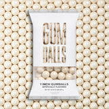 Candy Envy - Shimmer White Gumballs - 1 Inch - Approximately 113 Gumballs Per 2lb Bag - Bulk White Candy - North American Made & Kosher Certified