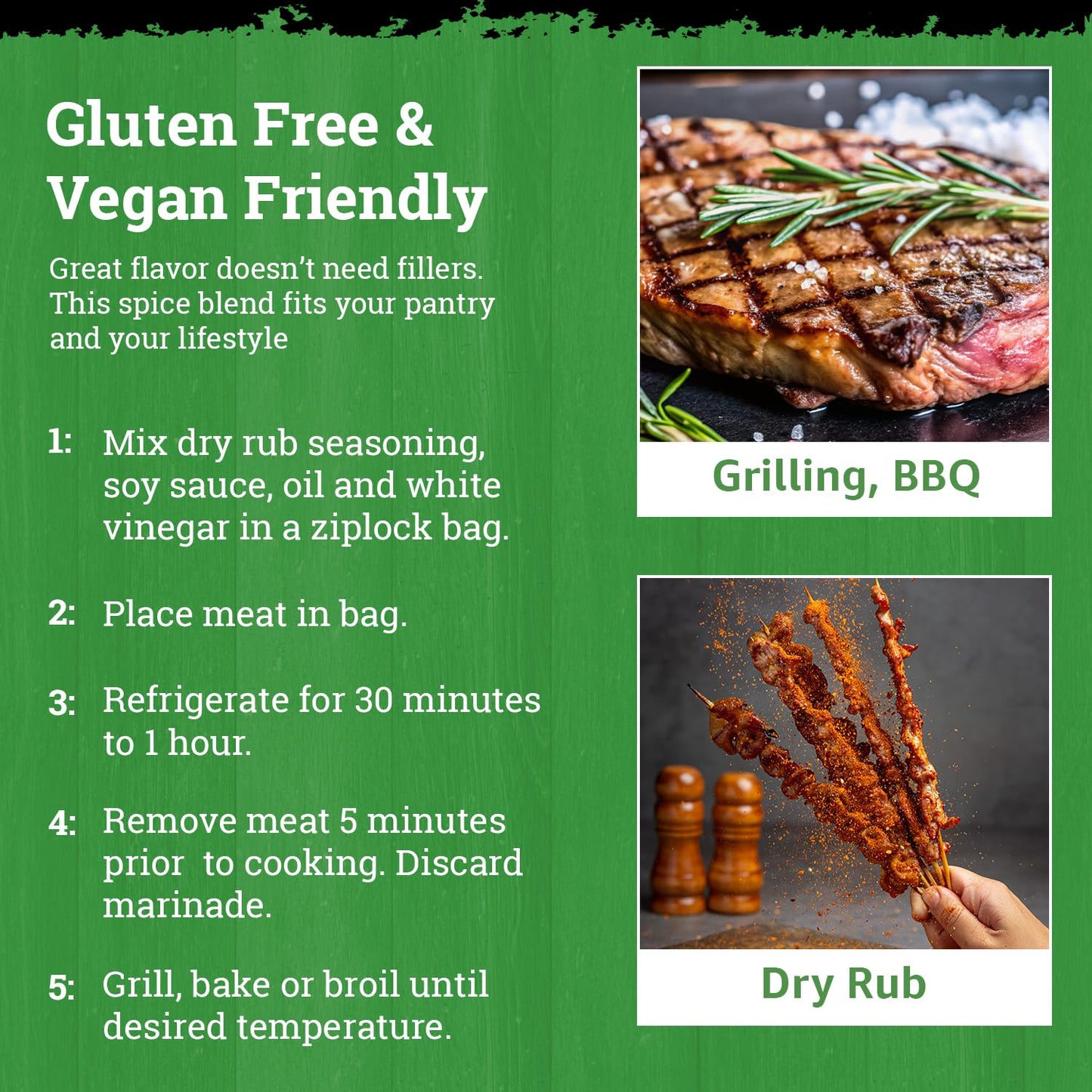 Dimply's Jamaican Jerk Seasoning Mix - Dry Rub and Marinade for Chicken, Meat, Vegetables, Tofu - Bold Caribbean Spice Blend - Vegan, Gluten Free, No