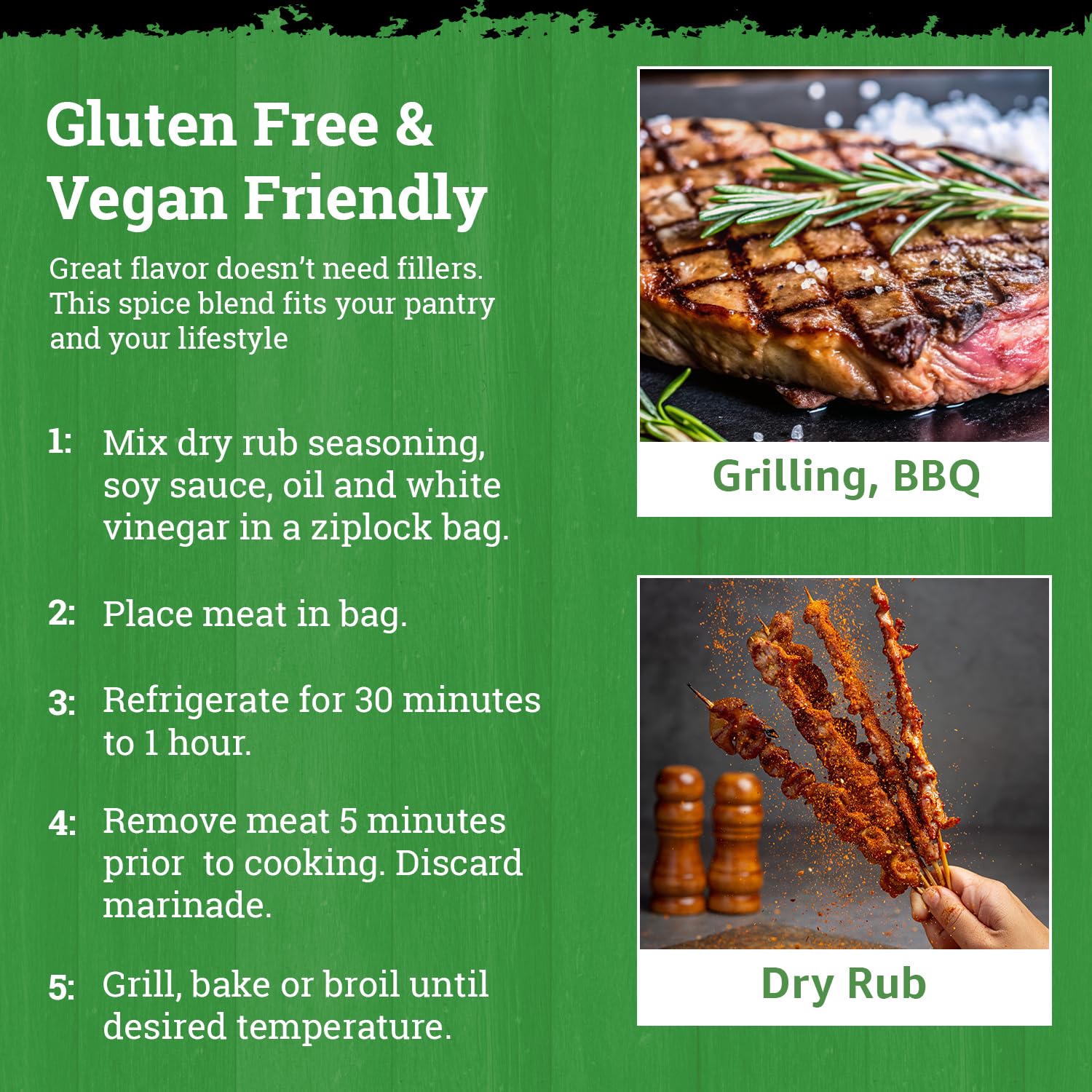 Dimply's Jamaican Jerk Seasoning Mix - Dry Rub and Marinade for Chicken, Meat, Vegetables, Tofu - Bold Caribbean Spice Blend - Vegan, Gluten Free, No