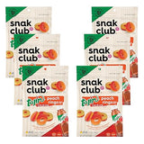 Snak Club Tajin Peach Rings Gummy Candy, Fruit Candy Gummies with Chili and Lime Seasoning, Mild, Gluten-Free and Vegan Snacks, 5 oz Resealable Bags