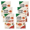 Snak Club Tajin Peach Rings Gummy Candy, Fruit Candy Gummies with Chili and Lime Seasoning, Mild, Gluten-Free and Vegan Snacks, 5 oz Resealable Bags