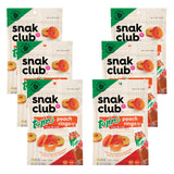 Snak Club Tajin Peach Rings Gummy Candy, Fruit Candy Gummies with Chili and Lime Seasoning, Mild, Gluten-Free and Vegan Snacks, 5 oz Resealable Bags