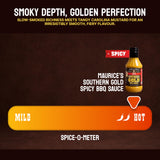 Maurice’s Southern Gold BBQ Sauce, Spicy - Carolina Gold Barbecue Sauce Hot & Spicy Blend - Authentic Southern Carolina Barbeque Dressing - Mustard