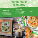 A Dozen Cousins Bone Broth Rice Variety 6pk, Ready to Eat Seasoned High Protein Rice, Clean Ingredients, Sea Salt, Classic, Spanish, Easy Side Dish