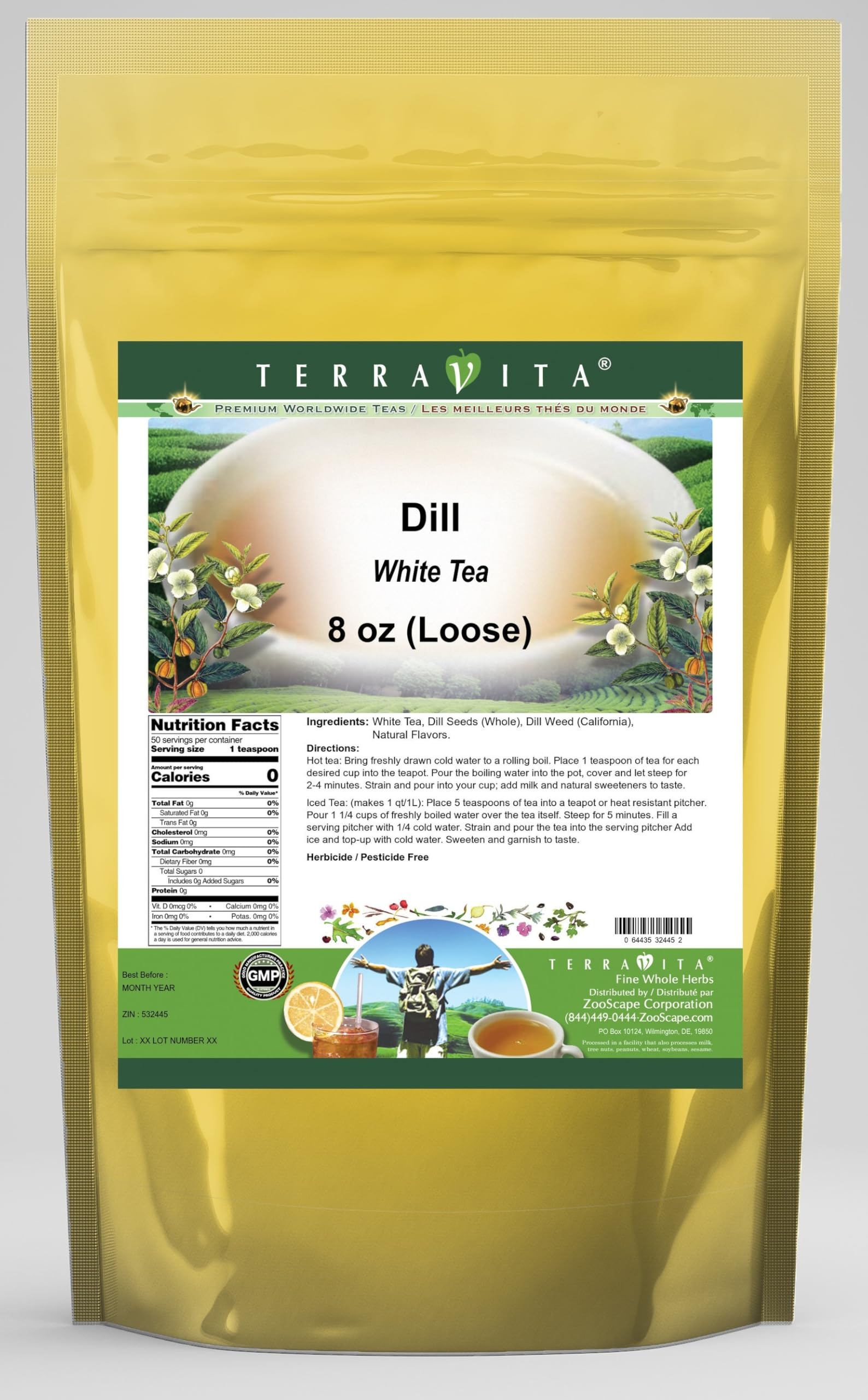 Dill White Tea (Loose) (8 oz, ZIN: 532445)