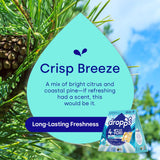 Dropps 4-in-1 Plus Oxi Laundry Detergent Pods, Crisp Breeze (38 Count) - Laundry Pods | Advanced Odor Defense | Fights Stains | Whitens & Brightens |