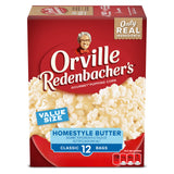 Orville Redenbacher’s Microwave Popcorn Value Size, Homestyle Butter Flavor, 3g Fiber Per Serving, 3.29 oz., 12-Count
