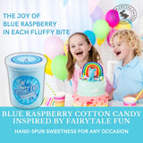 CHOCOLATE STORYBOOK Gourmet Flavored Cotton Candy - Unique Idea for Holidays, Birthdays, Gag Gifts, Party Favors (Blue Raspberry, 1.75 oz Each