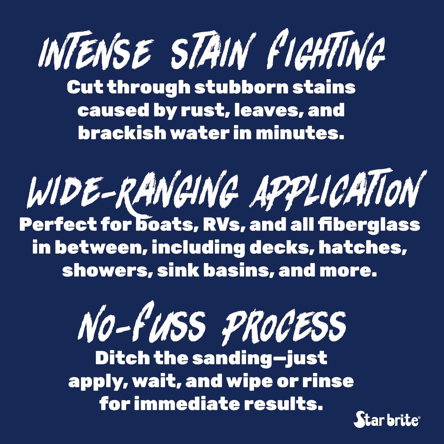 STAR BRITE Gel FSR Xtreme Fiberglass Stain Remover - Removes Rust, Tannic, & Waterline Stains, No Sanding Required