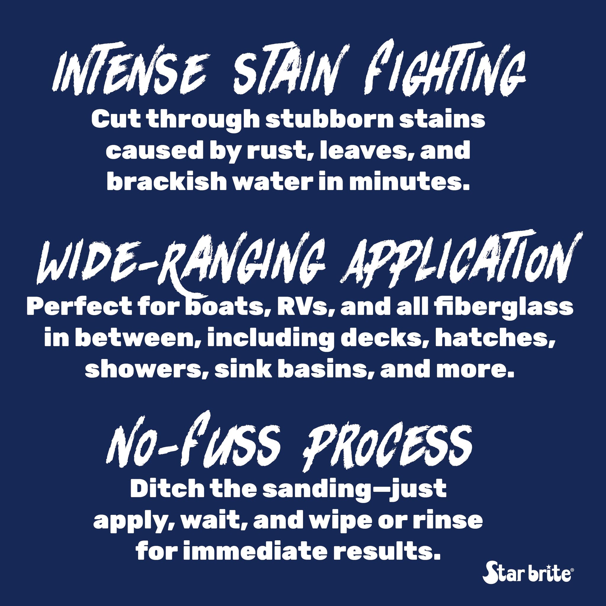 STAR BRITE Gel FSR Xtreme Fiberglass Stain Remover - Removes Rust, Tannic, & Waterline Stains, No Sanding Required