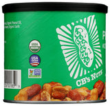 CB's Nuts Organic Jalapeño Kettle Roasted Peanuts - 1 Ingredient, USA Grown, Slow Roasted in Small Batches, USDA Organic, Non-GMO Verified, 14 oz Can