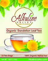Dandelion Leaf Tea or Diente De Leon - 100% Organic and Alkaline - 15 Unbleached/Chemical-Free Dandelion Tea Bags - Caffeine-Free, No GMO