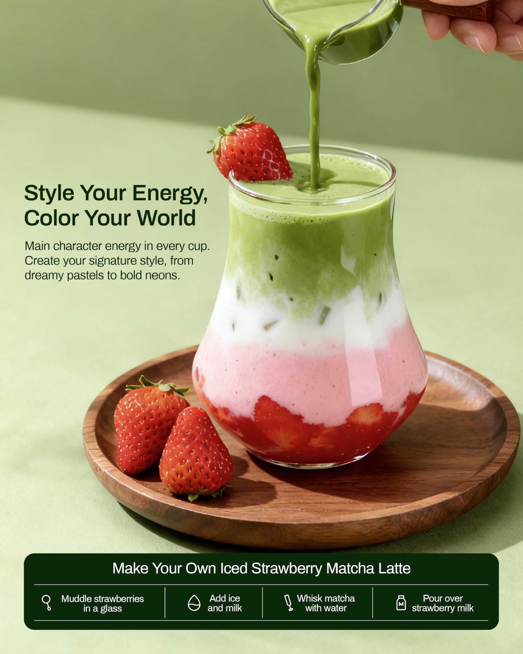 Viberon Organic Ceremonial Matcha Green Tea Powder - Premium Ceremonial Grade, USDA Certified, First Spring Harvest, 100% Pure - Sugar Free, Gluten