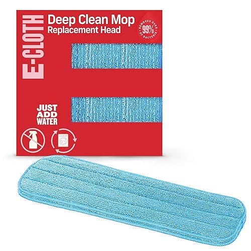 E-Cloth Deep Clean Mop Head Replacement - Microfiber Mop Pads, Reusable Washable Pads for Wet Floor Cleaning, Hardwood, Tile, Laminate & Stone, 100