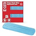 E-Cloth Deep Clean Mop Head Replacement - Microfiber Mop Pads, Reusable Washable Pads for Wet Floor Cleaning, Hardwood, Tile, Laminate & Stone, 100
