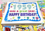 RETRO CANDY YUM ~ 1959 67th Birthday Gift Ideas Candy Assortment from Childhood - 67 Years Old Birthday Gifts for Men and Women Born 1959