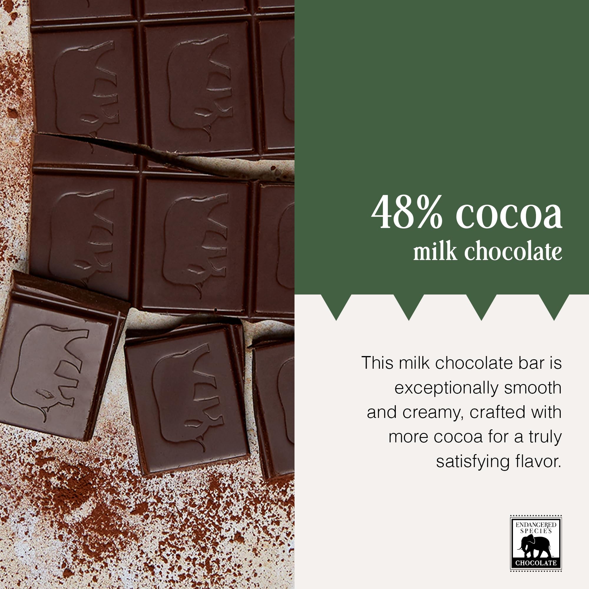 Endangered Species Milk Chocolate Bar (48% cocoa)