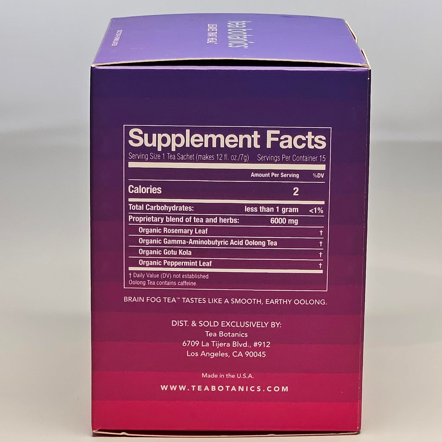 Brain Fog Tea for Memory, Focus & Concentration & Creativity Organic with Vitamins & Minerals (15 Day Supply)